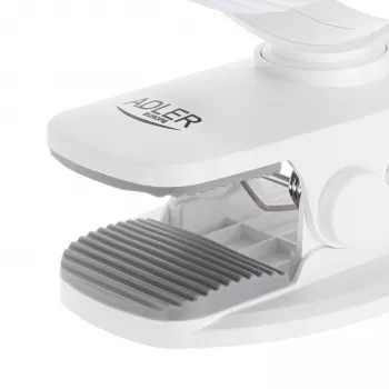 Adler AD 7335 nabíjateľný stolný ventilátor s klipom, 6W, 12,7 cm, 3 rýchlosti, oscilácia, biela