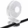 Adler AD 7335 nabíjací stolový ventilátor s klipom, 6W, 12,7 cm, 3 rýchlosti, oscilácia, biely