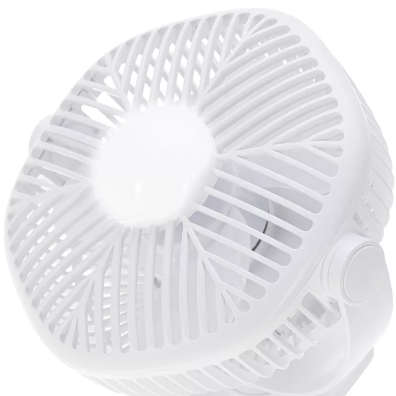 Adler AD 7335 nabíjací stolový ventilátor s klipom, 6W, 12,7 cm, 3 rýchlosti, oscilácia, biely