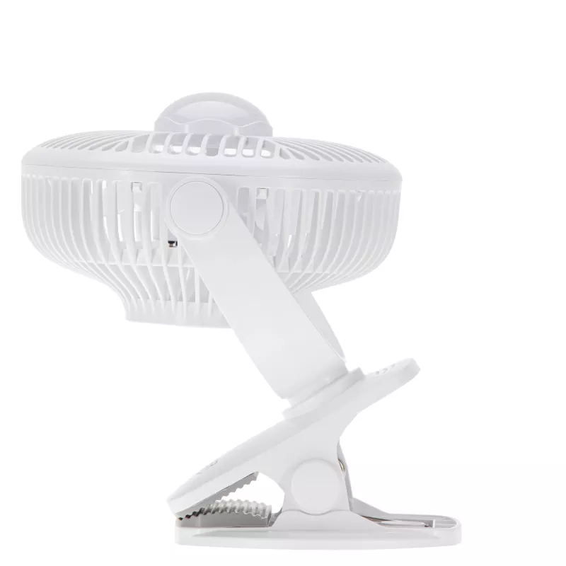 Adler AD 7335 nabíjací stolový ventilátor s klipom, 6W, 12,7 cm, 3 rýchlosti, oscilácia, biely