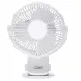 Adler AD 7335 nabíjateľný stolný ventilátor s klipom, 6W, 12,7 cm, 3 rýchlosti, oscilácia, biela