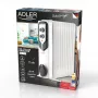 Adler AD 7817 olejový radiátor, 11 rebier, 2500W, 3 stupne ohrevu, nastaviteľný termostat, ochrana proti prehriatiu a prevráteniu, kolieska a rukoväť, čierny