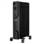 Adler CR 7812 elektrický olejový radiátor s diaľkovým ovládačom, 7 rebier, 1500 W, čierny