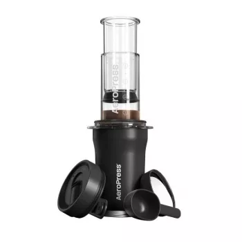 AeroPress Go Plus cestovný kávovar s termohrnčekom - čierny