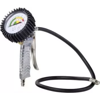 Aerotec analógový hustilka pneumatík s manometrom, 10 bar / 145 PSI, pogumovaný manometer, 40 cm hadica, rýchlospojka 2005759