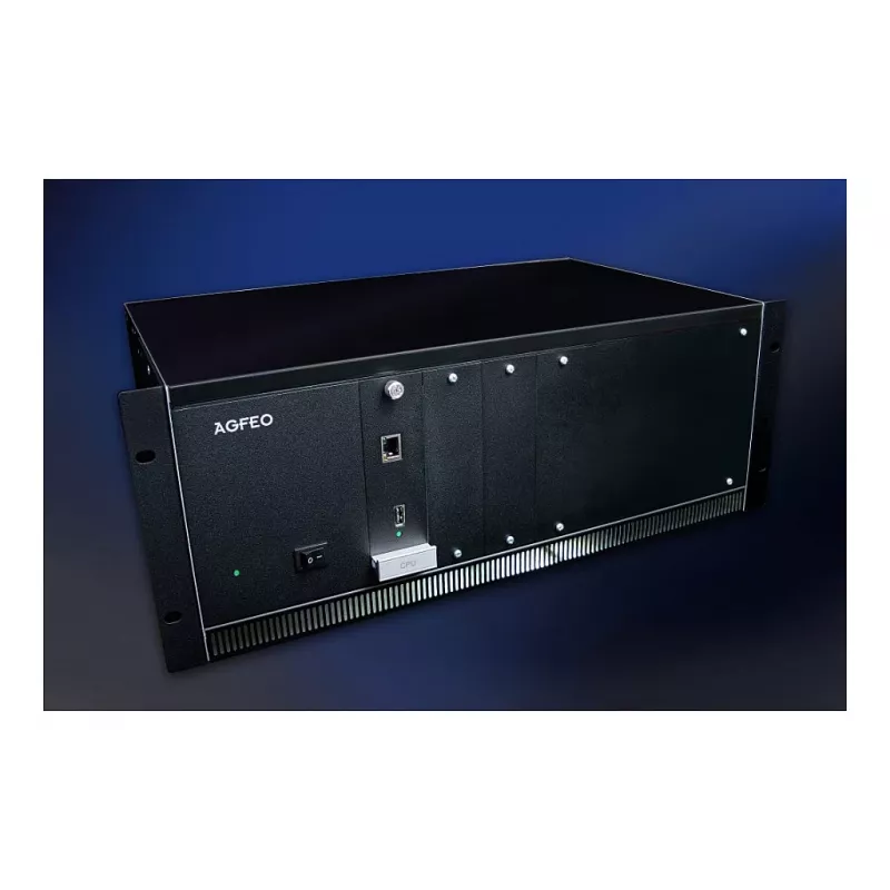 AGFEO ES 730 IT IP komunikačný systém (PBX) – 100 účastníkov, 100 SIP trunkov, 30 VoIP hovorov, Gigabit Ethernet, USB, firewall, VPN, UC-Suite, CTI, web-GUI