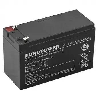 AGM batéria EUROPOWER séria EP 12V 7,2Ah (životnosť 6-9 rokov)