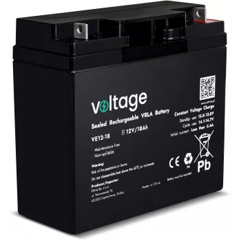AGM batéria Voltage 12V 18Ah VE12-18 (životnosť 6-9 rokov)