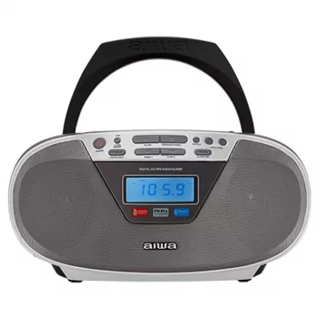 Aiwa BBTU-400SL prenosný stereo systém CD/FM RDS/USB/Bluetooth strieborný MP3 prehrávanie