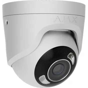 Ajax TurretCam (5 Mp/4 mm) Metal Dome kamera, biela