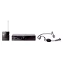 AKG WMS45 Sports Set bezdrôtový mikrofónový systém s C544 L headset, UHF BD U2 pásmo (614-630 MHz), bodypack vysielač, stacionárny prijímač, dosah 30m