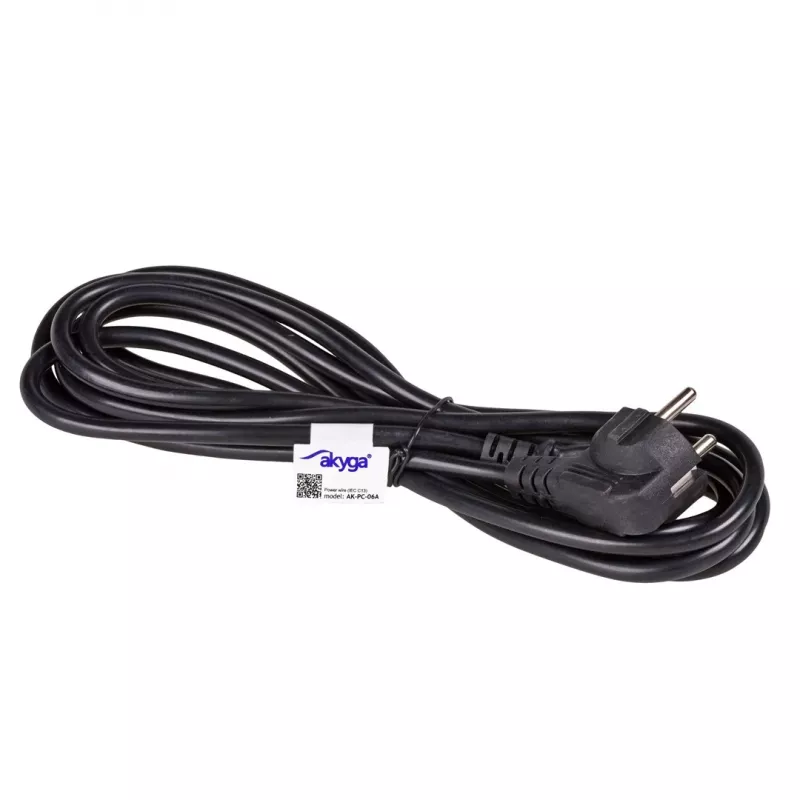 Akyga AK-PC-06A napájací kábel CEE 7/7 na IEC C13, 3 m, čierny