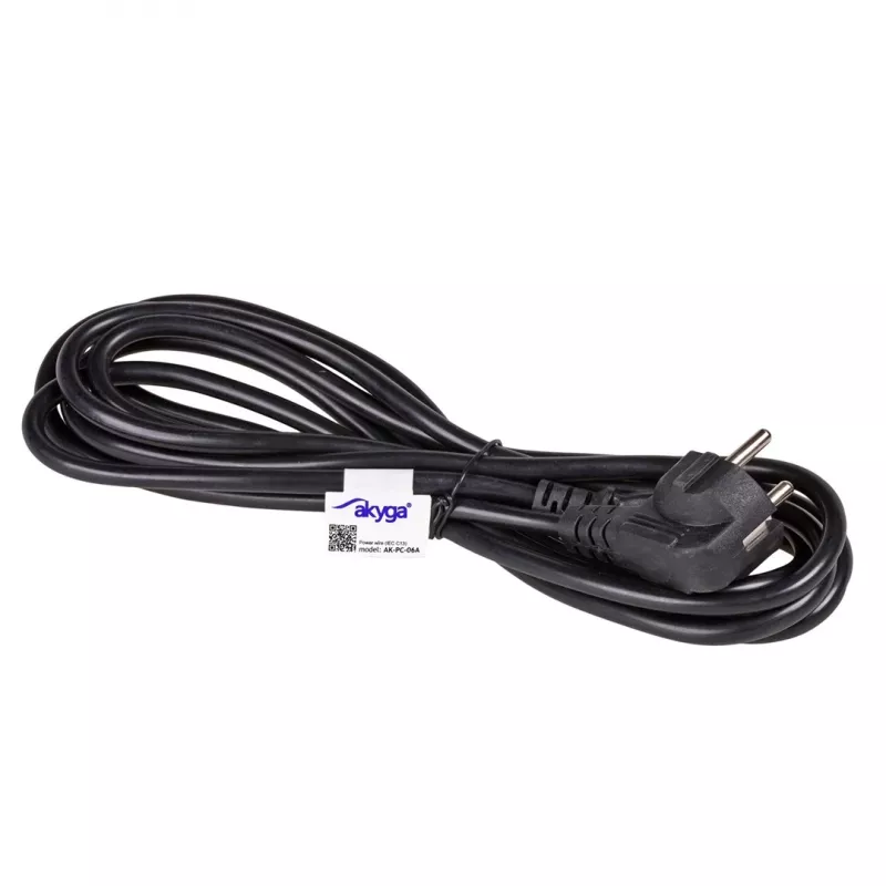 Akyga AK-PC-06A napájací kábel CEE 7/7 na IEC C13, 3 m, čierny