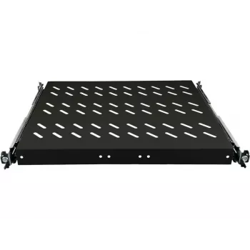 ALANTEC 19 palcov 1U výsuvná polica hĺbka 570mm, čierna, 4-bodové uchytenie