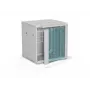ALANTEC 19 palcové nástenné puzdro 12U 600x600mm, dvojsekčné, jednodverové sklo, úplne odnímateľné bočné steny so zámkom, 4 montážne lišty, sivá, Flat Pack