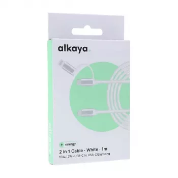 ALKAYA Speed Flex opletený dátový kábel 65W 1m biely (CL-60006)
