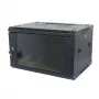 ALLNET 19 palcový nástenný rozvádzač 15U 1-dielny 600mm hĺbka čierna Flat Pack séria SMA