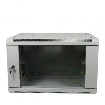 ALLNET 19 palcový nástenný rozvádzač 6U 600x600mm svetlosivá Flat Pack séria SMA