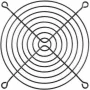 Alphacool mriežka ventilátora 120 mm čierna (10337)