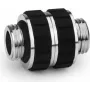 Alphacool Apex Grip adaptér s dvojitou vsuvkou G1/4 vonkajší závit na vonkajší závit otočný chróm 14918