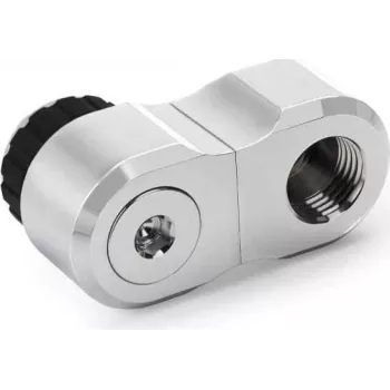 Alphacool Apex Grip offset adaptér 27mm dvojitý 90° samec na samica G1/4 otočný chróm (14894)