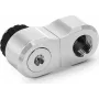 Alphacool Apex Grip offset adaptér 27mm dvojitý 90° samec na samica G1/4 otočný chróm (14894)