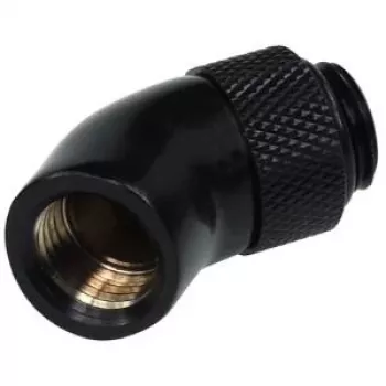 Alphacool HF 45° rohový adaptér G1/4 vonkajší závit na G1/4 vnútorný závit - hlboká čierny 17051