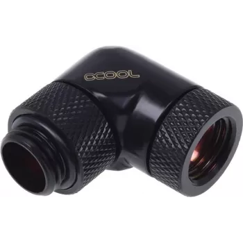 Alphacool HF 90° otočný adaptér G1/4 vonkajší závit na G1/4 vnútorný závit - hlboká čierna 17057