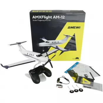 Amewi AMXFlight AM-12 450 mm 6G/3D 6-kanálové RTF RC lietadlo (24149)