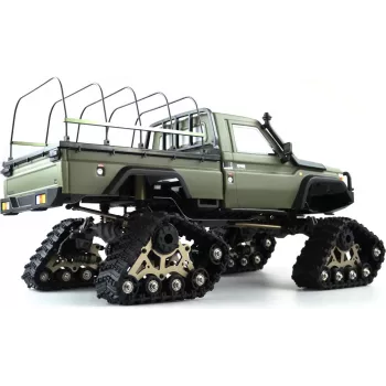 Amewi AMXRock RCX10PTS Scale Crawler Pick-Up matná zelená 1:10 RTR kefkový motor RC modelové auto elektrický crawler 2,4 GHz (22463)