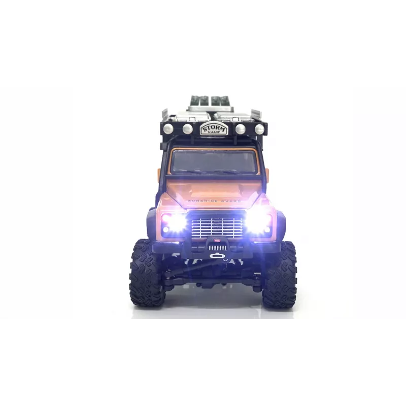 AMEWI D90X28 kovový Scale Crawler 4WD RC auto 1:28 žlté