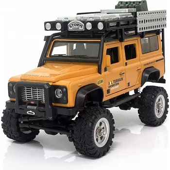 AMEWI D90X28 kovový Scale Crawler 4WD RC auto 1:28 žlté
