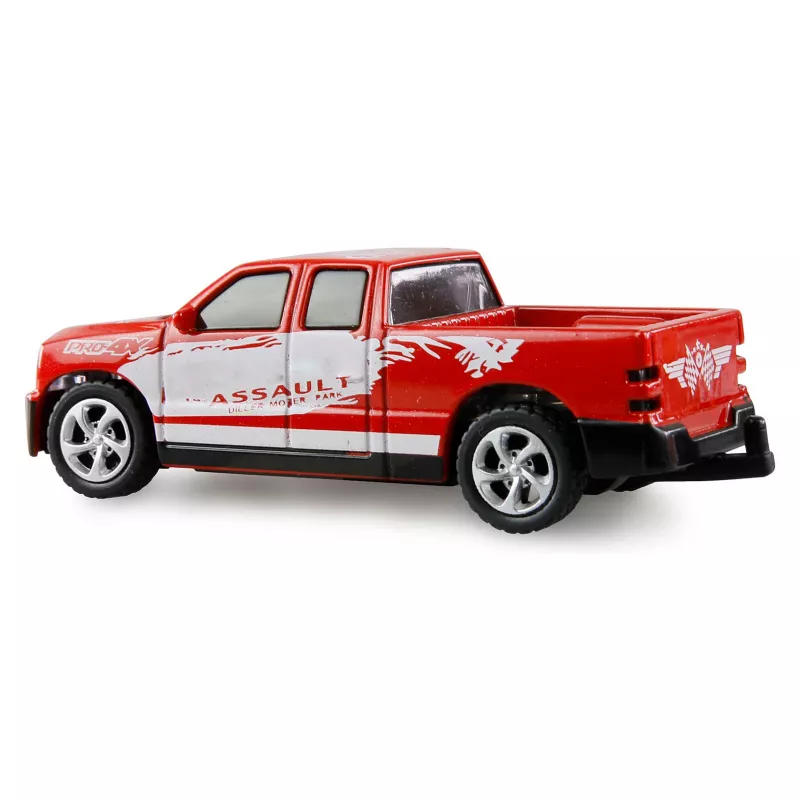 AMEWI RC pickup Die Cast s prívesom na kone 1:64 RTR červený (22681)
