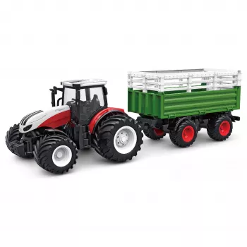 AMEWI RC traktor s prívesom na dobytok mierka 1:24 4WD 2,4GHz diaľkovo ovládaný kamión (22601)