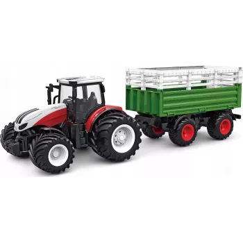 AMEWI RC traktor s prívesom na dobytok mierka 1:24 4WD 2,4GHz diaľkovo ovládaný kamión (22601)