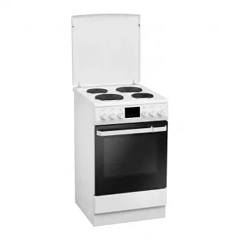 Amica SHE 11545W voľne stojaci elektrický sporák 50 cm biely energetická trieda A