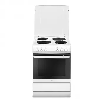 Amica SHE 11640W voľne stojaci sporák 60 cm so 4 varnými platňami, 4 spôsobmi pečenia, energetická trieda A, biela