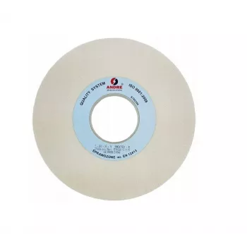 ANDRE plochý brúsny kotúč 250mm x 25mm x 76mm 99A60K7VE01-35 biely typ 1