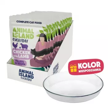 ANIMAL ISLAND kuracie s jahňacím 12x85g + tanier