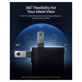 Anker Nano Charger 45W GaN USB-C nabíjačka s ActiveShield 5.0, dotykový senzor, SmartDisplay, rozpoznávanie iPhone, oranžová