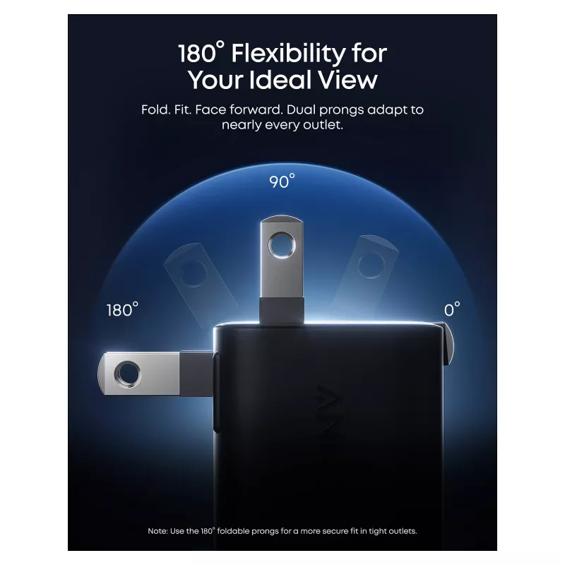 Anker Nano Charger 45W GaN USB-C nabíjačka s ActiveShield 5.0, dotykový senzor, SmartDisplay, rozpoznávanie iPhone, oranžová
