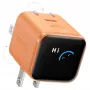 Anker Nano Charger 45W GaN USB-C nabíjačka s ActiveShield 5.0, dotykový senzor, SmartDisplay, rozpoznávanie iPhone, oranžová