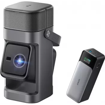 Anker Nebula P1 prenosný projektor s odnímateľnými reproduktormi, Full HD 1080p, 650 ANSI lúmenov, 20W 2.0 Surround Sound, Android TV 11, sivý