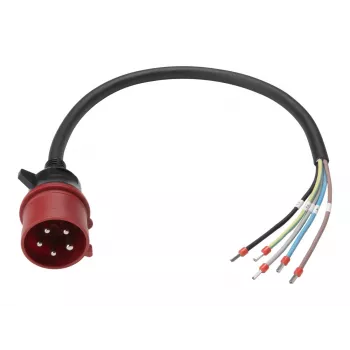 Anker SOLIX napájací kábel, IEC 60309 3P+N+E na voľný koniec, 32 A, 60 cm, červená