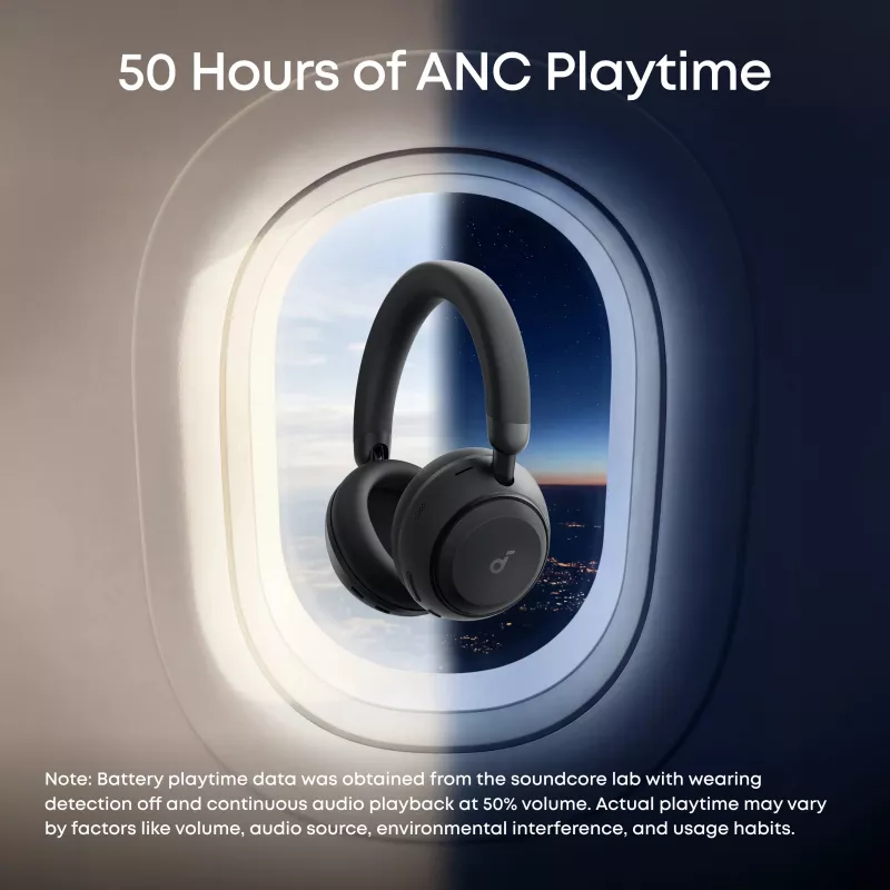 Anker Soundcore Space 2 Slúchadlá Over-Ear s potlačením hluku, čierne