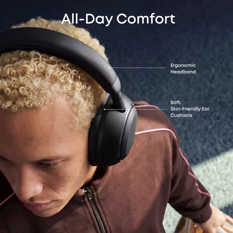 Anker Soundcore Space 2 Slúchadlá Over-Ear s potlačením hluku, čierne