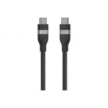 Anker USB C na USB C 240W Upcycled-Braided kábel na rýchle nabíjanie A82E2 (1,8 m, čierna)