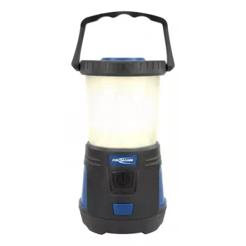 ANSMANN CL600B Akumulátorová kempingová lampa - čierna/modrá - ABS - háčik na zavesenie - IPX4 - 600 lúmenov