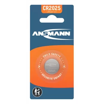 ANSMANN CR2025 lítiová gombíková batéria, 3V, 160mAh, 1 blister