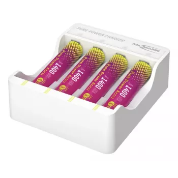ANSMANN PurePower sada AAA nabíjačka so 4x AAA 800 mAh NiMH akumulátormi